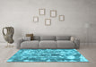 Machine Washable Abstract Light Blue Contemporary Rug in a Living Room, wshcon770lblu