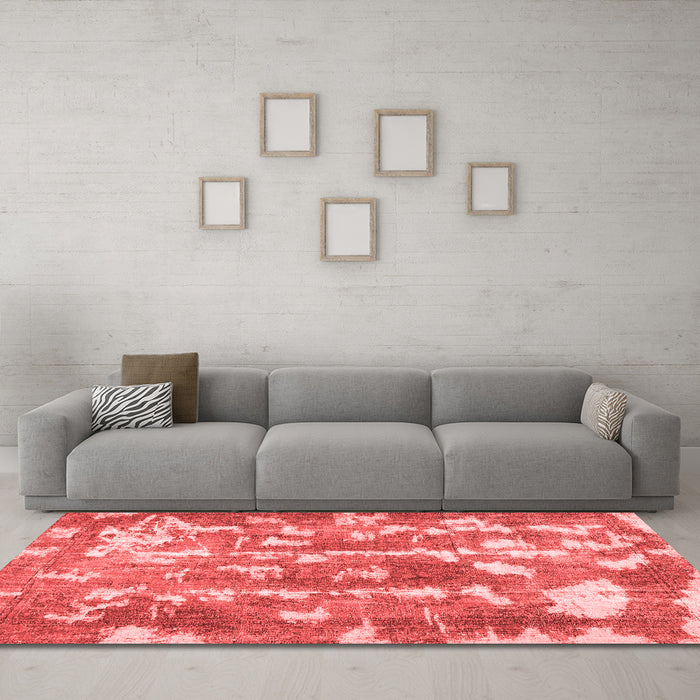 Contemporary Red Washable Rugs