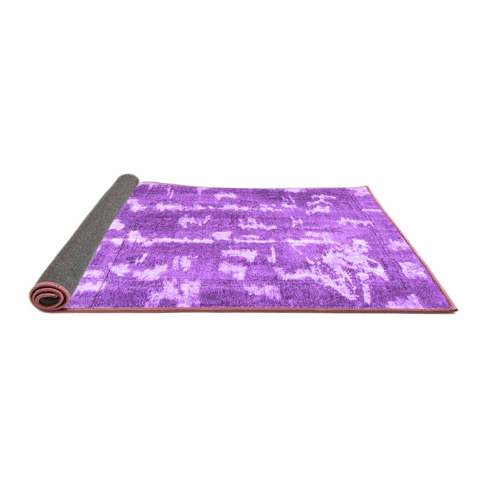 Sideview of Abstract Purple Contemporary Rug, con770pur