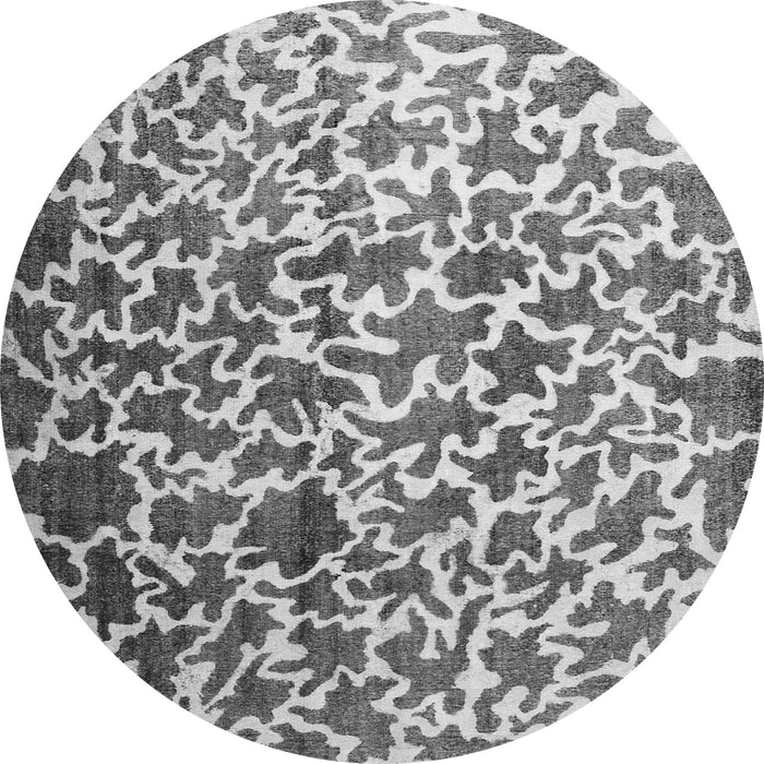 Machine Washable Abstract Gray Contemporary Rug, wshcon771gry