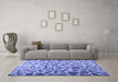 Machine Washable Abstract Blue Contemporary Rug in a Living Room, wshcon771blu