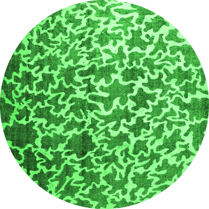 Machine Washable Abstract Green Contemporary Area Rugs, wshcon771grn