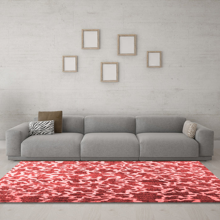 Contemporary Red Washable Rugs