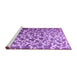 Sideview of Machine Washable Abstract Purple Contemporary Area Rugs, wshcon771pur