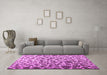 Machine Washable Abstract Pink Contemporary Rug in a Living Room, wshcon771pnk