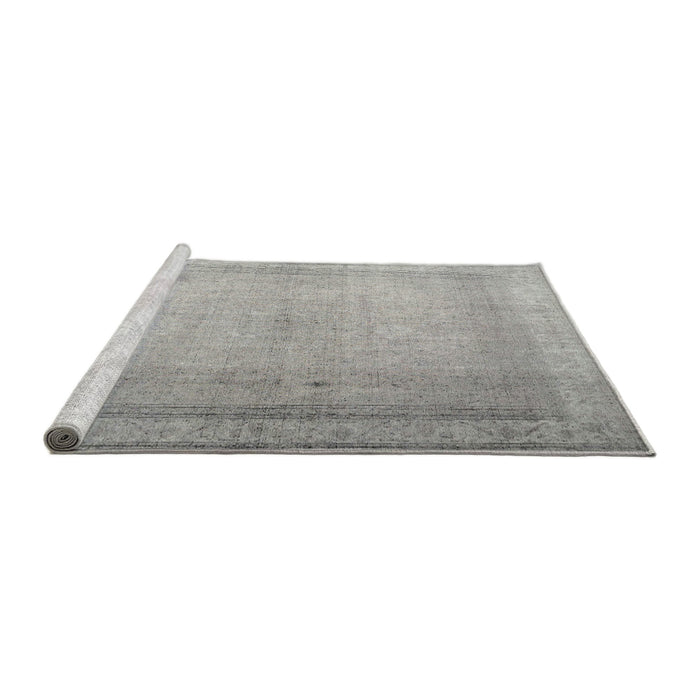 Serging Thickness of Machine Washable Contemporary Pale Silver Gray Rug, wshcon772