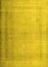 Abstract Yellow Contemporary Rug, con772yw