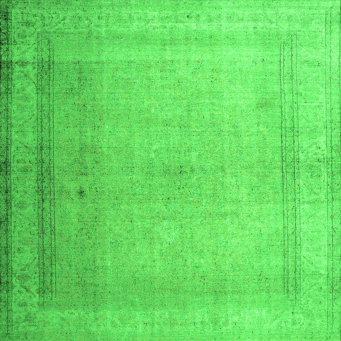 Serging Thickness of Abstract Green Contemporary Rug, con772grn