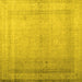 Square Abstract Yellow Contemporary Rug, con772yw