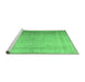 Sideview of Machine Washable Abstract Emerald Green Contemporary Area Rugs, wshcon772emgrn