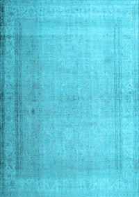 Abstract Light Blue Contemporary Rug, con772lblu