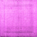 Square Machine Washable Abstract Pink Contemporary Rug, wshcon772pnk