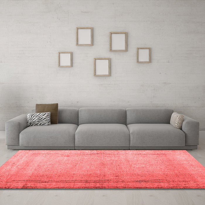 Contemporary Red Washable Rugs