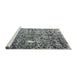 Serging Thickness of Machine Washable Contemporary Cloud Gray Rug, wshcon773