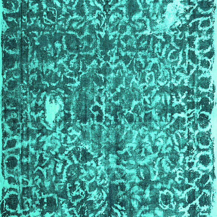 Machine Washable Abstract Turquoise Contemporary Area Rugs, wshcon773turq