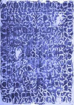 Abstract Blue Contemporary Rug, con773blu