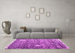 Machine Washable Abstract Pink Contemporary Rug in a Living Room, wshcon773pnk