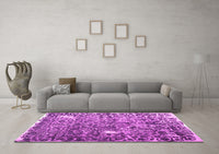 Machine Washable Abstract Pink Contemporary Rug, wshcon773pnk