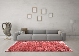 Contemporary Red Washable Rugs