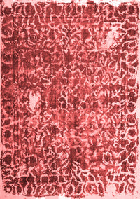 Abstract Red Contemporary Rug, con773red