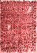 Abstract Red Contemporary Area Rugs