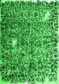 Abstract Green Contemporary Rug, con773grn