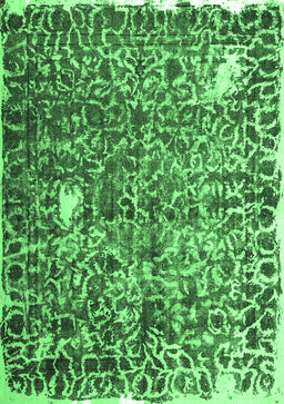Abstract Emerald Green Contemporary Rug, con773emgrn
