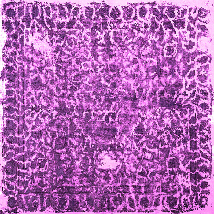 Square Machine Washable Abstract Pink Contemporary Rug, wshcon773pnk