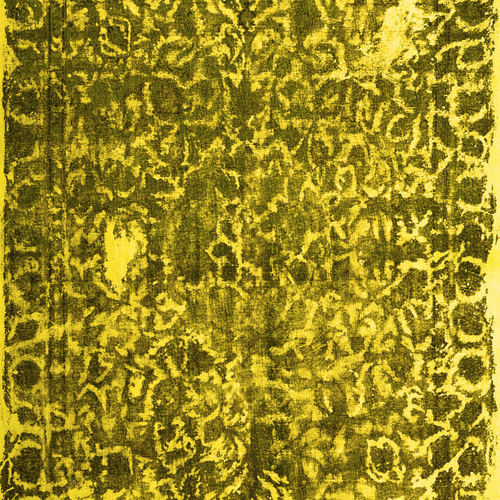 Abstract Yellow Contemporary Rug, con773yw