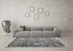 Machine Washable Abstract Gray Contemporary Rug in a Living Room,, wshcon773gry