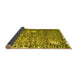 Sideview of Abstract Yellow Contemporary Rug, con773yw