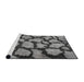 Serging Thickness of Machine Washable Contemporary Dark Gray Rug, wshcon774