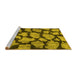 Sideview of Machine Washable Persian Yellow Bohemian Rug, wshcon774yw