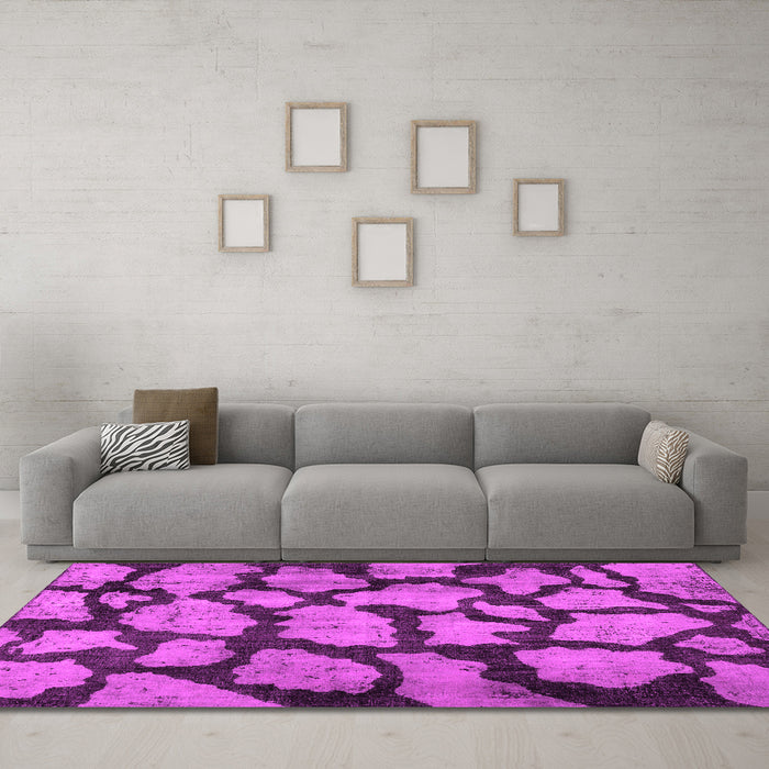 Machine Washable Persian Pink Bohemian Rug in a Living Room, wshcon774pnk