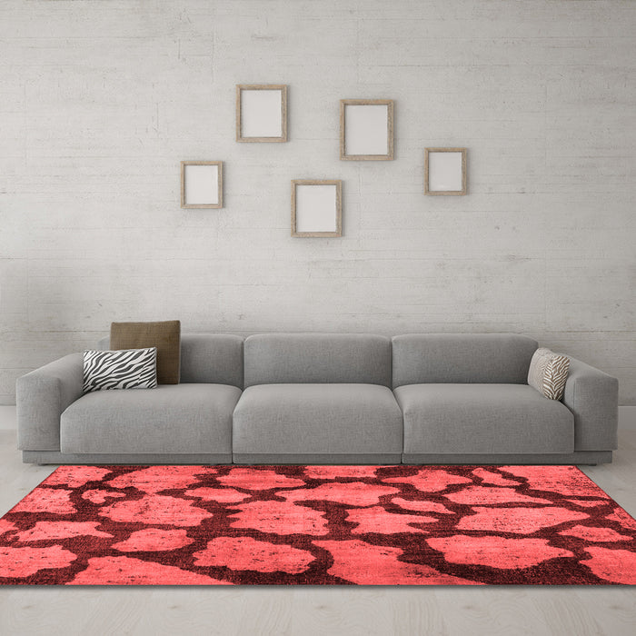 Bohemian Red Washable Rugs
