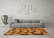 Machine Washable Persian Orange Bohemian Area Rugs in a Living Room, wshcon774org