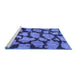 Sideview of Machine Washable Persian Blue Bohemian Rug, wshcon774blu