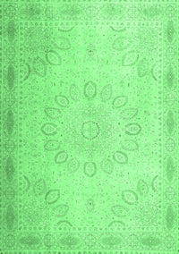 Abstract Emerald Green Contemporary Rug, con775emgrn