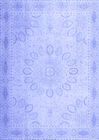 Abstract Blue Contemporary Rug, con775blu