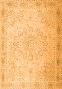 Abstract Orange Contemporary Rug, con775org