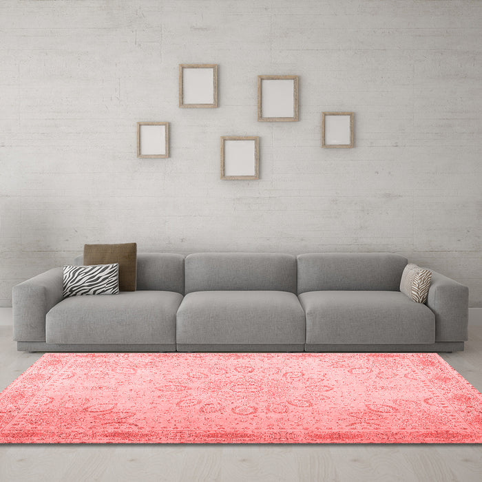 Contemporary Red Washable Rugs