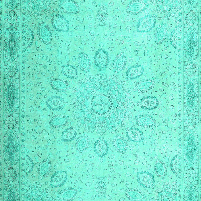 Machine Washable Abstract Turquoise Contemporary Area Rugs, wshcon775turq