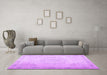 Machine Washable Abstract Purple Contemporary Area Rugs in a Living Room, wshcon775pur