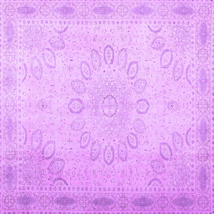 Square Abstract Purple Contemporary Rug, con775pur