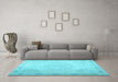 Machine Washable Abstract Light Blue Contemporary Rug in a Living Room, wshcon775lblu