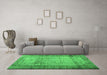 Machine Washable Persian Green Bohemian Area Rugs in a Living Room,, wshcon776grn