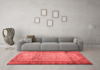 Machine Washable Persian Red Bohemian Rug, wshcon776red