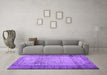 Machine Washable Persian Purple Bohemian Area Rugs in a Living Room, wshcon776pur