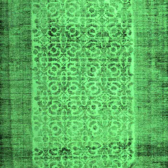 Serging Thickness of Machine Washable Persian Green Bohemian Area Rugs, wshcon776grn