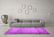 Machine Washable Persian Pink Bohemian Rug in a Living Room, wshcon776pnk